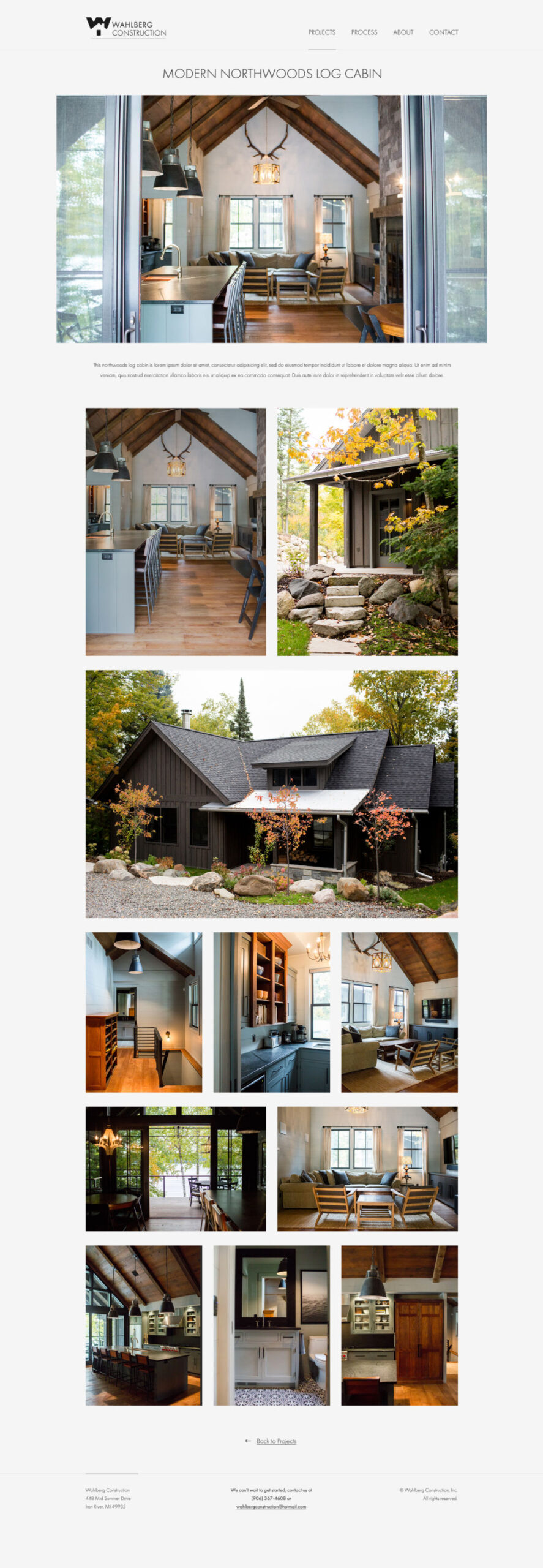Wahlberg Construction Website