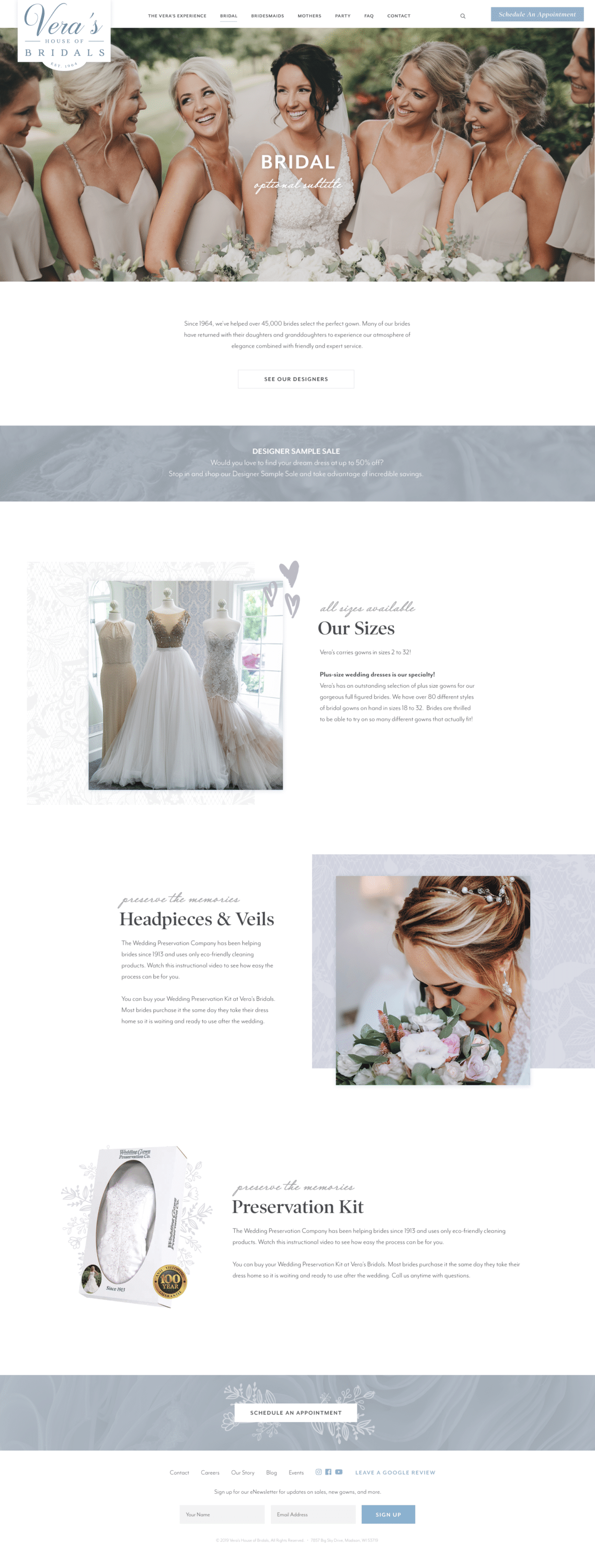 Vera's House of Bridals Website