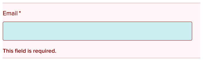 The errors in this form are very clearly marked!