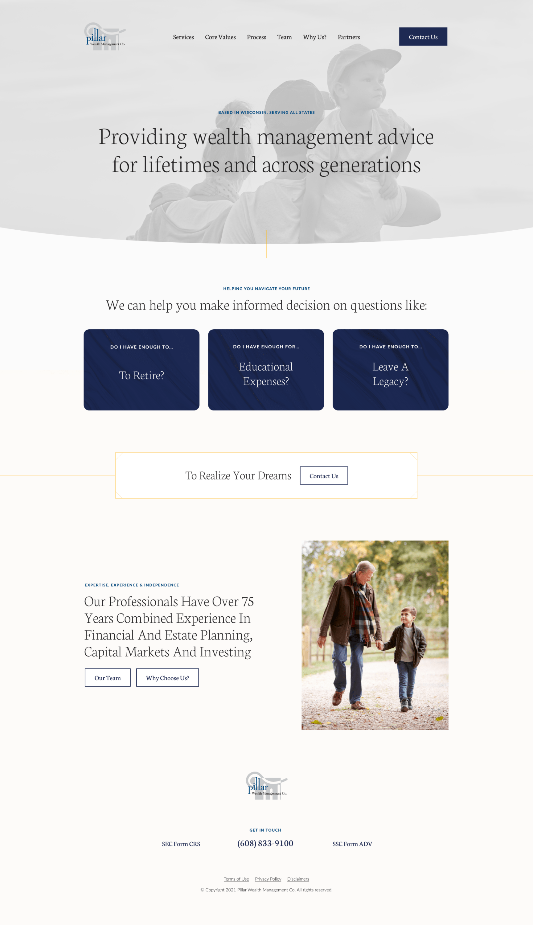 Pillar Wealth Website