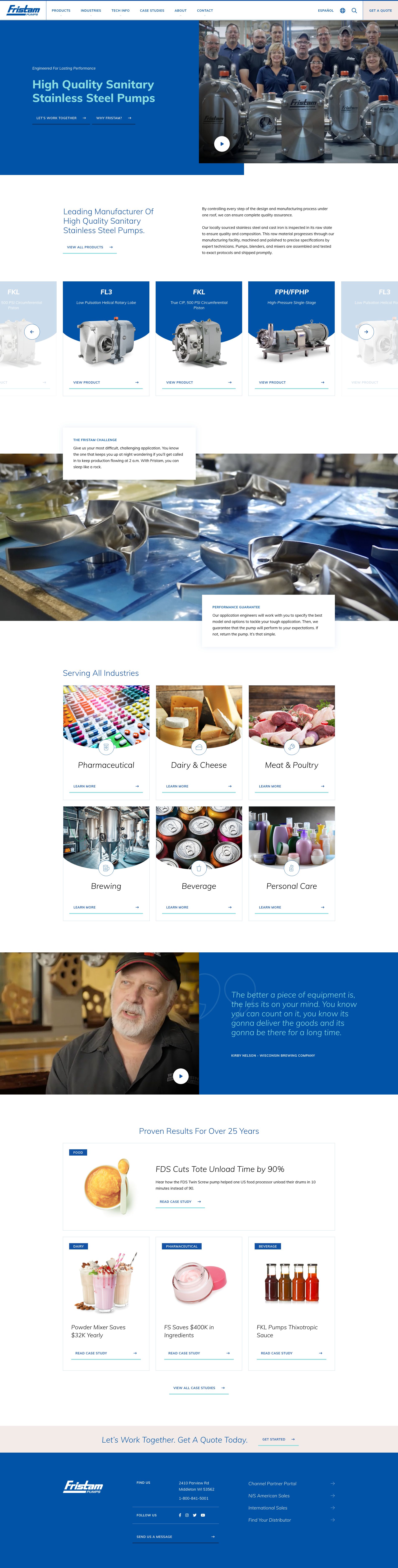Fristam Pumps Website