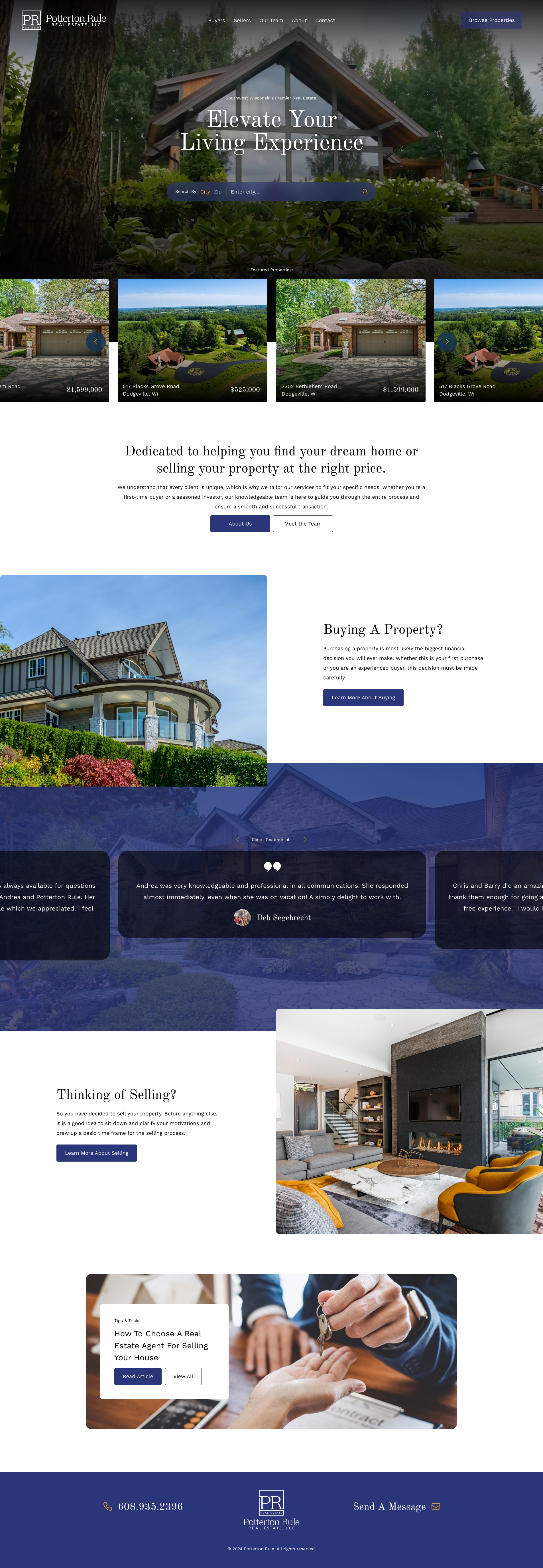 Potterton Rule Real Estate Website